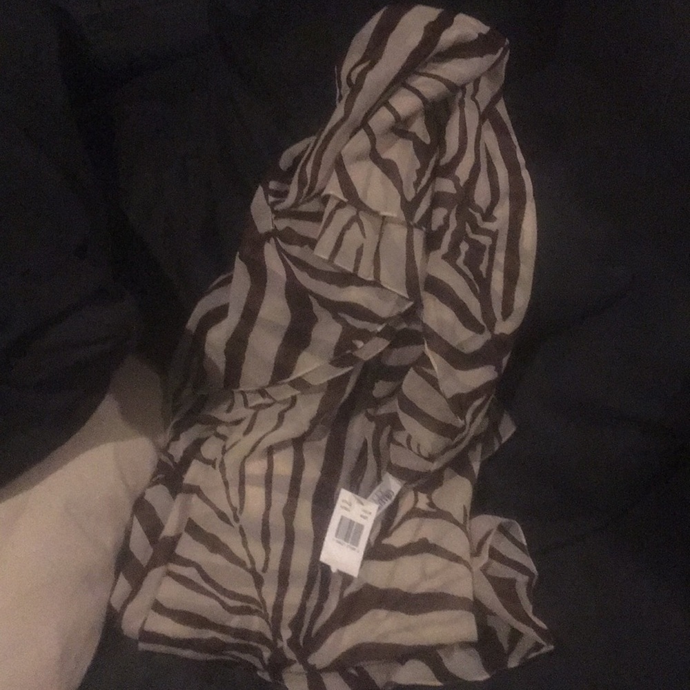 Collection 18 Brown & Ivory Polyester Scarf